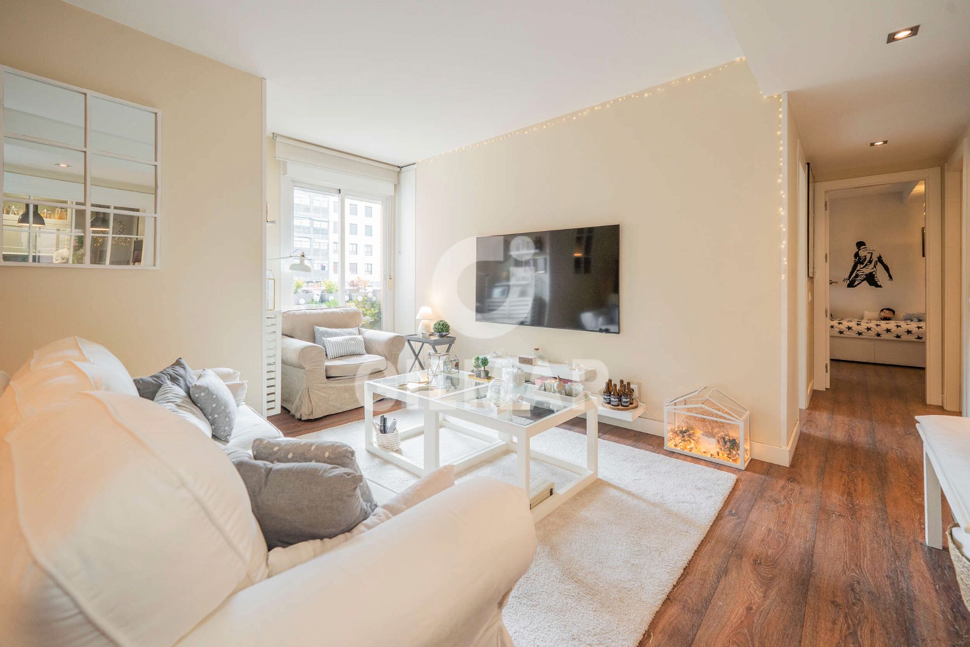 Living room of Flat for sale in  Madrid Capital  with Air Conditioner, Storage room and Balcony