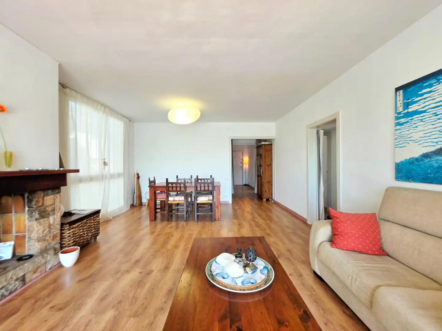 Living room of Flat for sale in Castelldefels  with Heating, Parquet flooring and Terrace