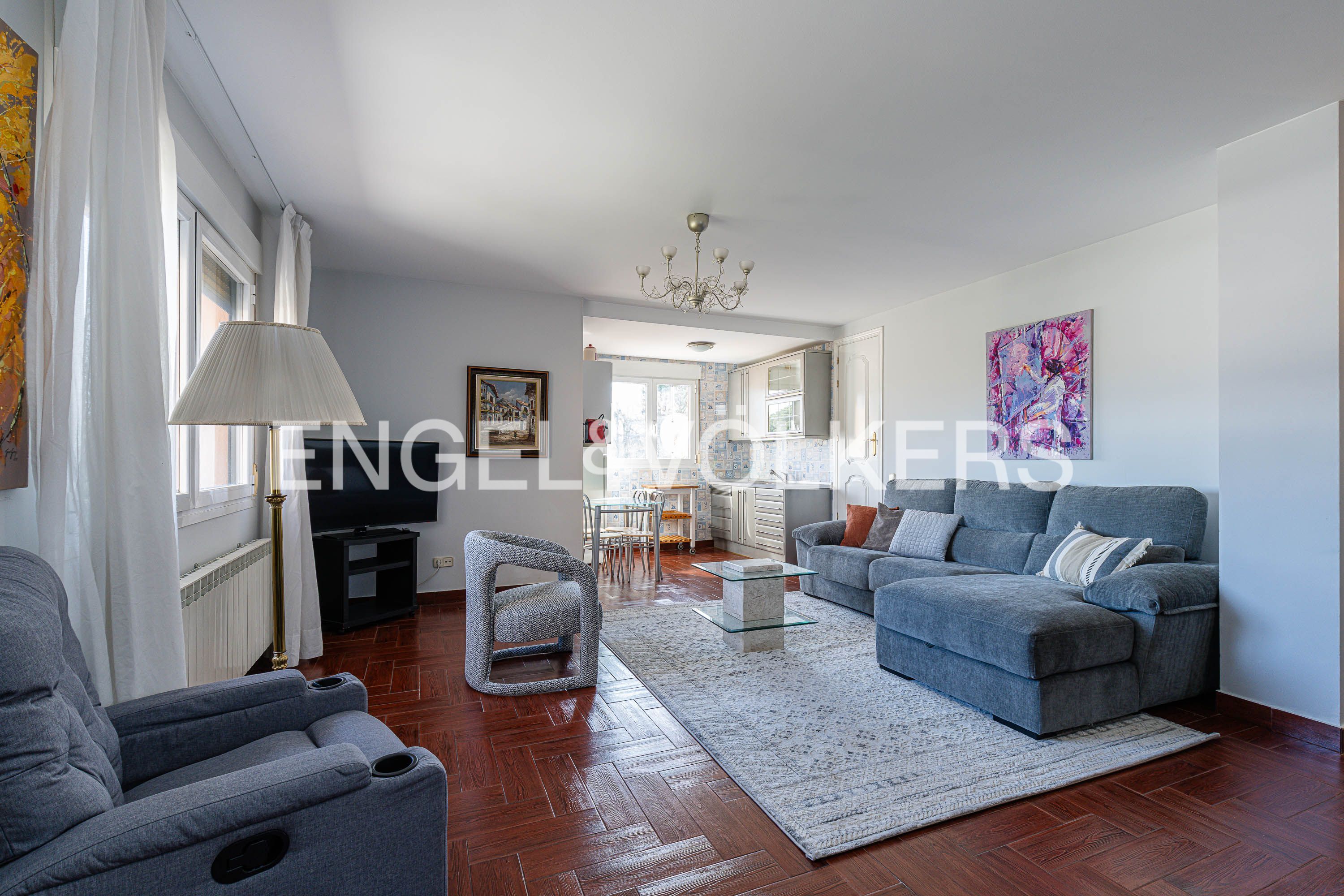 Living room of Flat for rent in Villanueva de la Cañada  with Air Conditioner, Heating and Private garden
