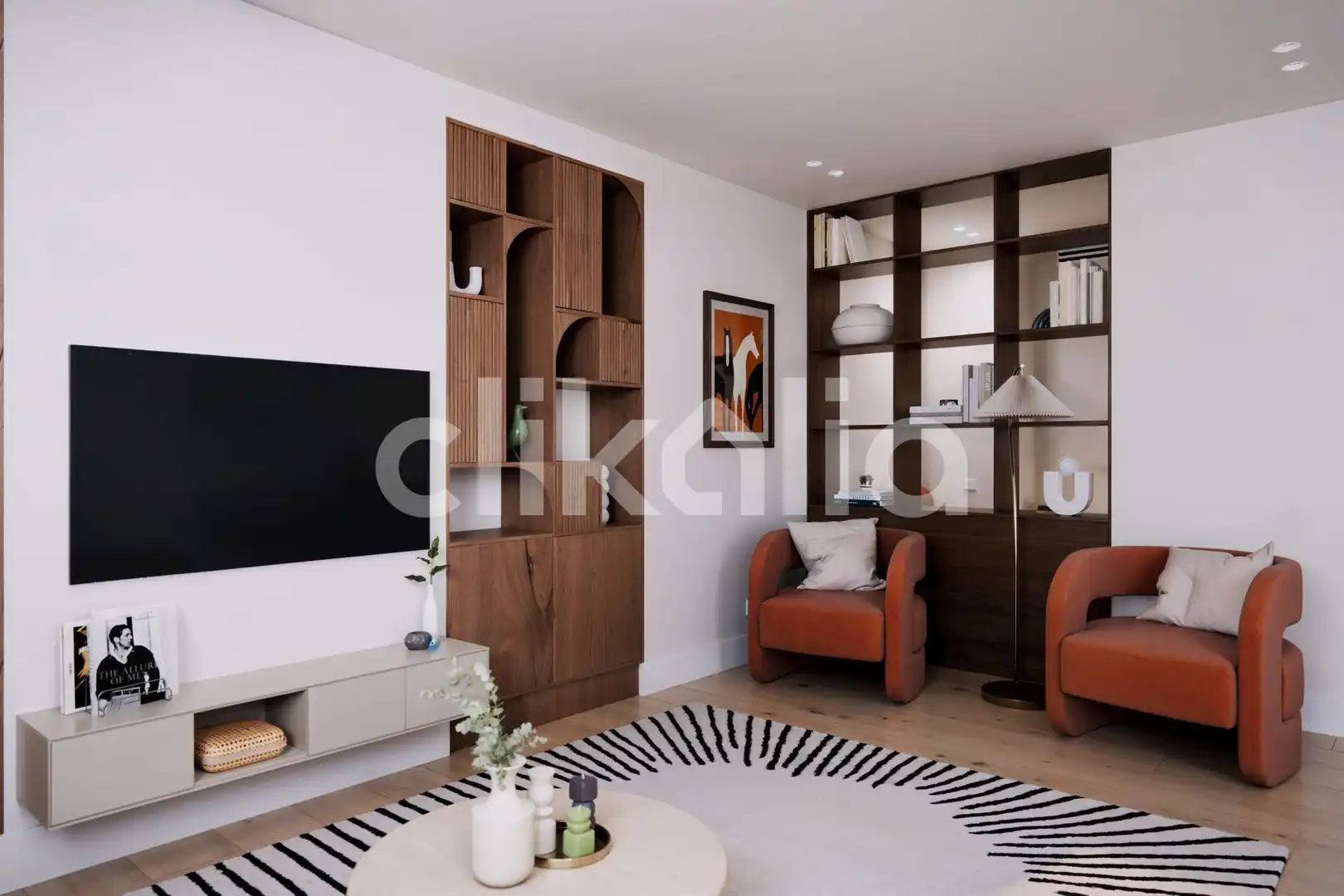 Wohnzimmer von Wohnung zum Verkauf in Madrid mit Klimaanlage, Heizung und Terrasse