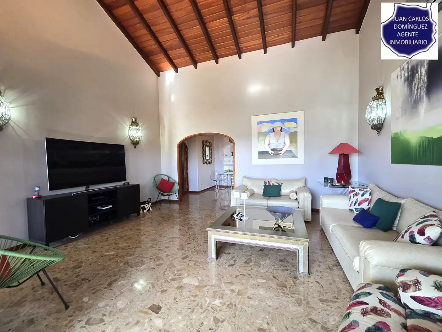 Sala de estar de Casa o chalet de alquiler en San Bartolomé de Tirajana con Aire acondicionado, Jardín privado y Terraza