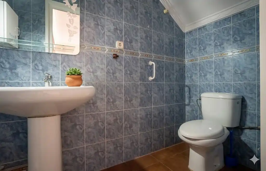Baño de Casa adosada en venta en Alcalá del Río con Aire acondicionado, Calefacción y Amueblado