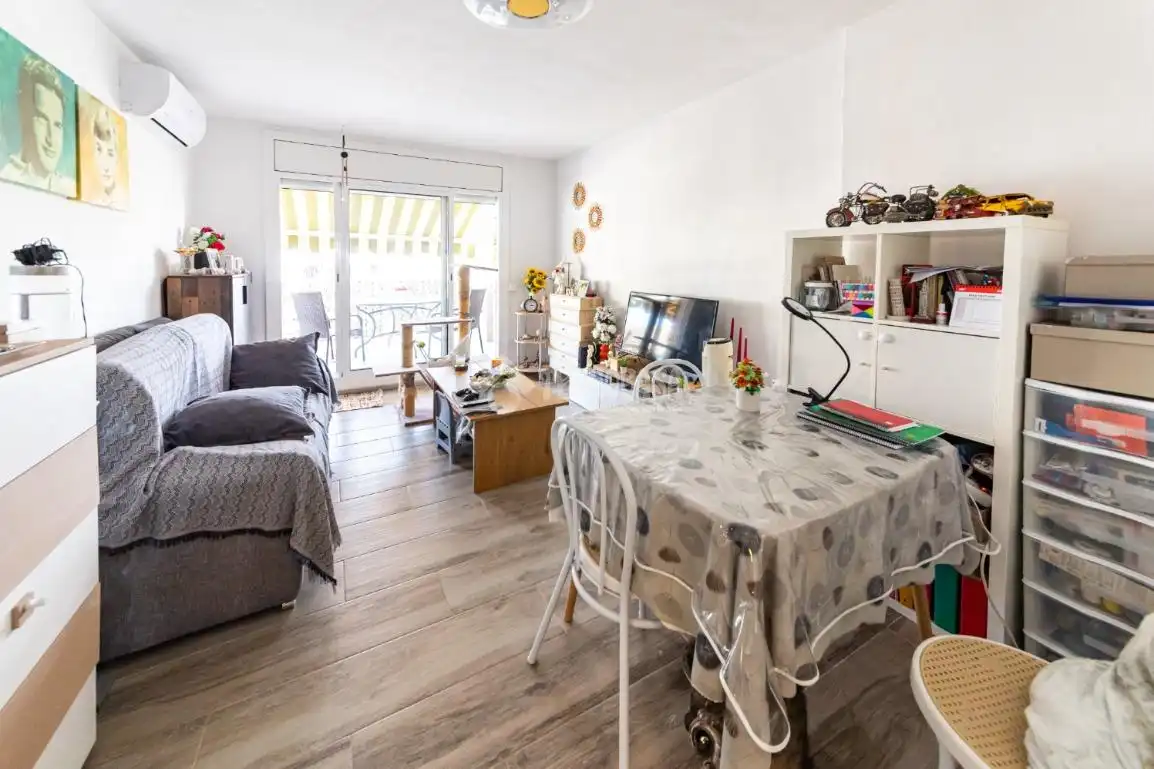 Sala de estar de Piso en venta en Cunit con Aire acondicionado, Parquet y Terraza