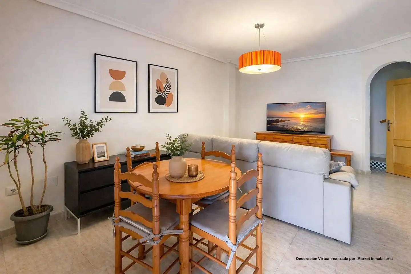 Comedor de Casa adosada en venta en Santa Pola con Jardín privado, Terraza y Piscina