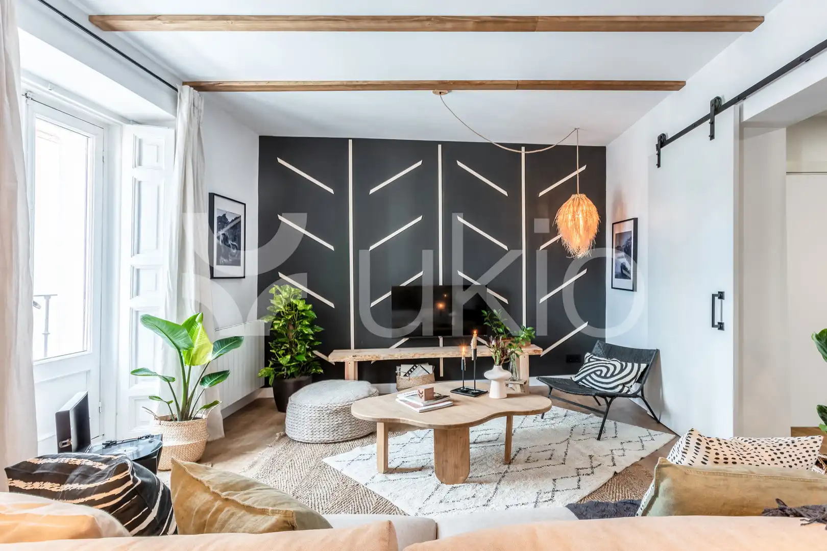 Sala d'estar de Apartament de lloguer en Madrid amb Aire condicionat, Calefacció i Moblat