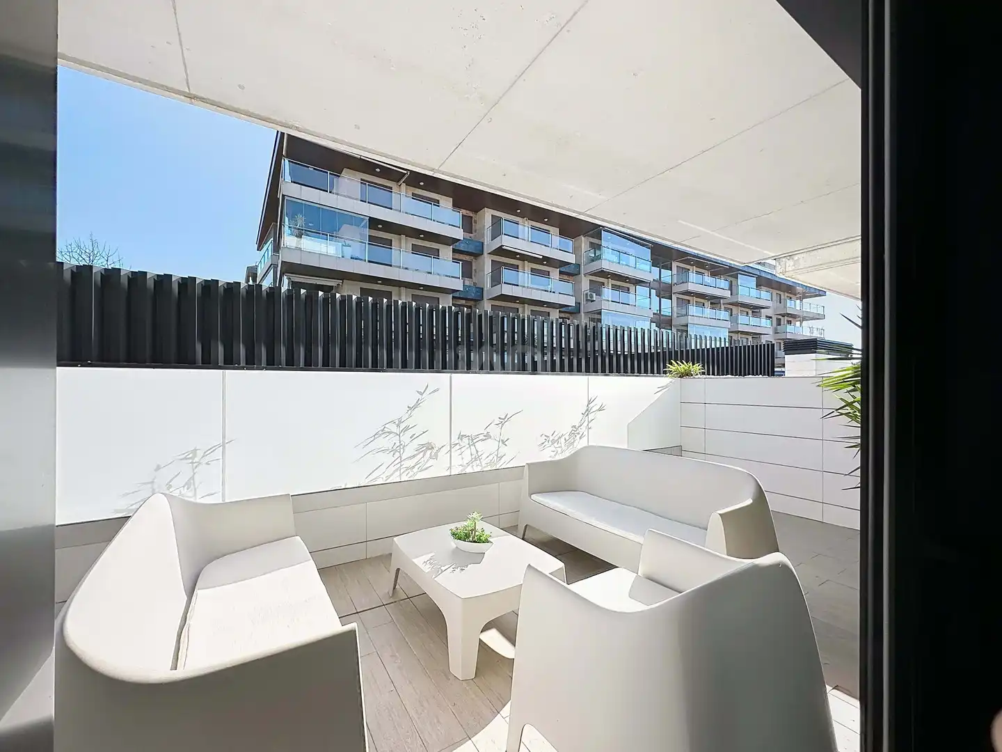 Terrasse von Wohnung zum Verkauf in Sanxenxo mit Heizung, Terrasse und Schwimmbad