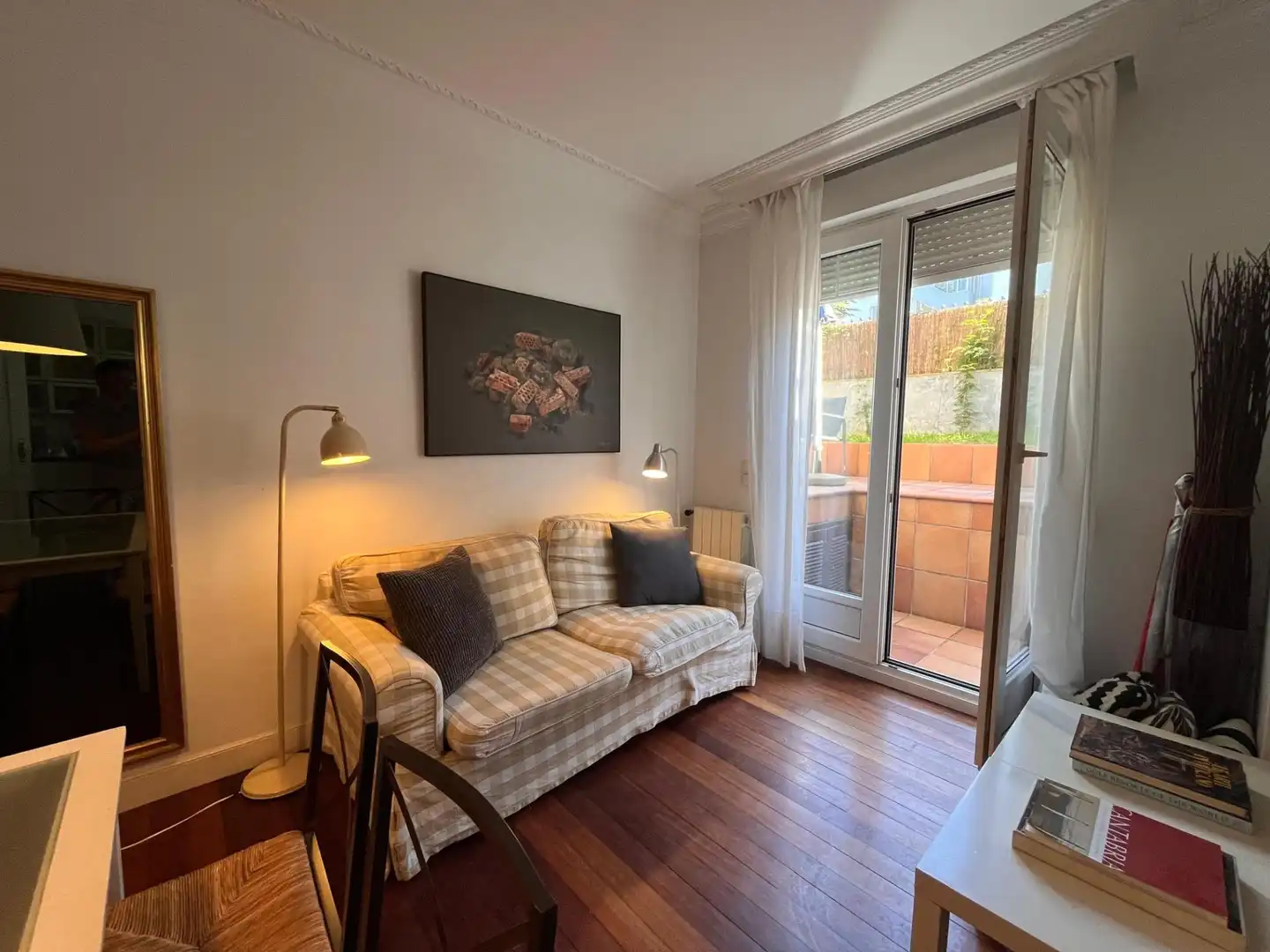 Schlafzimmer von Wohnung zur Miete in Santander mit Heizung, Privatgarten und Parkett