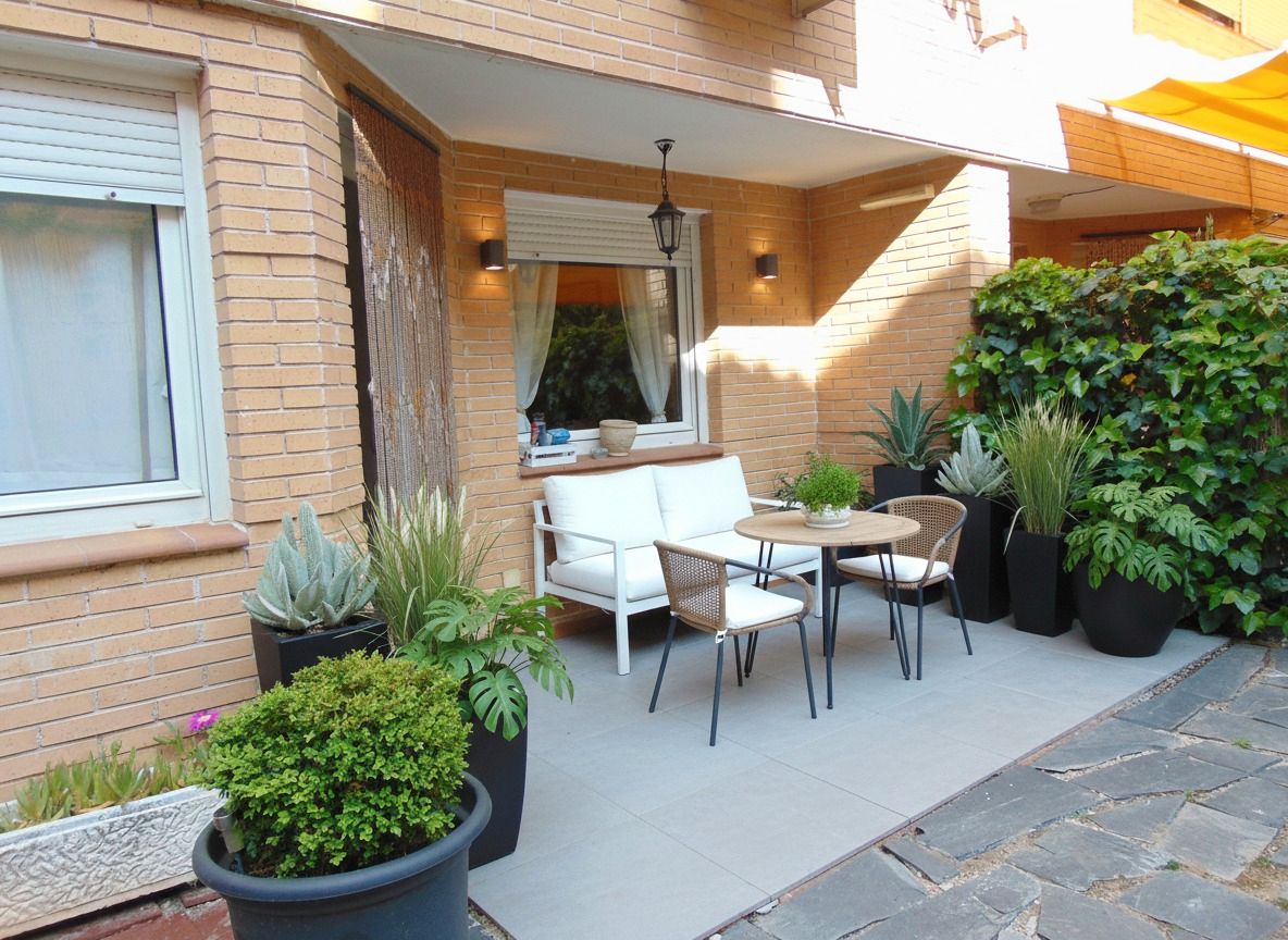 Terrassa de Casa adosada en venda en Guadalajara Capital amb Aire condicionat, Calefacció i Jardí privat