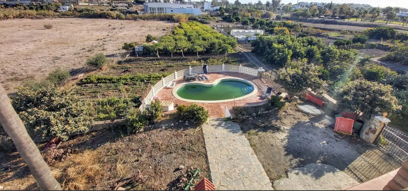 Piscina de Finca rústica en venda en Estepona amb Aire condicionat, Jardí privat i Terrassa