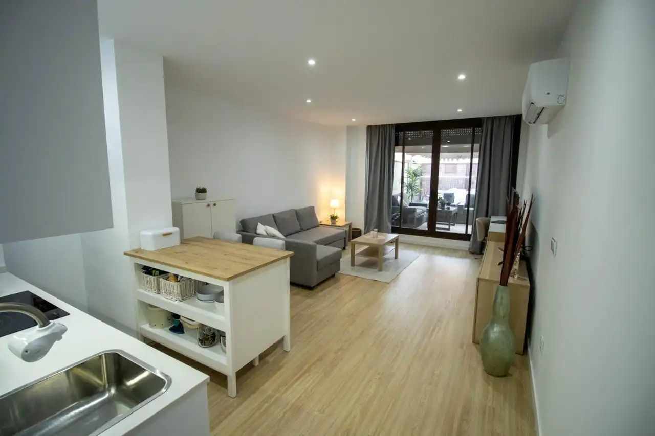 Living room of Flat for rent in Sant Joan d'Alacant  with Air Conditioner and Terrace
