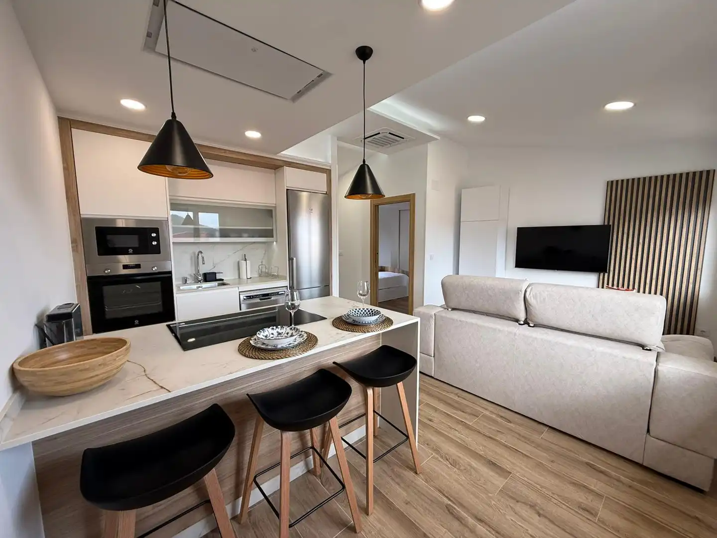 Kitchen of Flat for rent in Camariñas  with Heating, Parquet flooring and Furnished