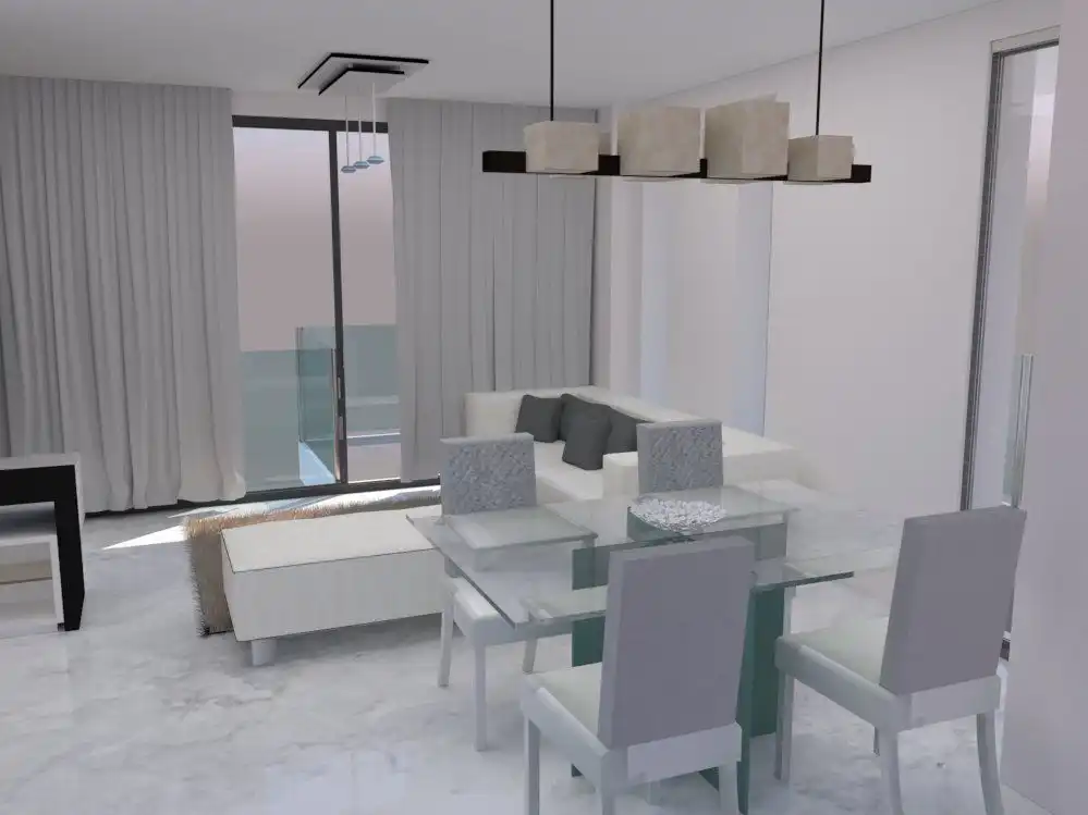 Sala de estar de Apartamento en venta en Finestrat con Piscina comunitaria