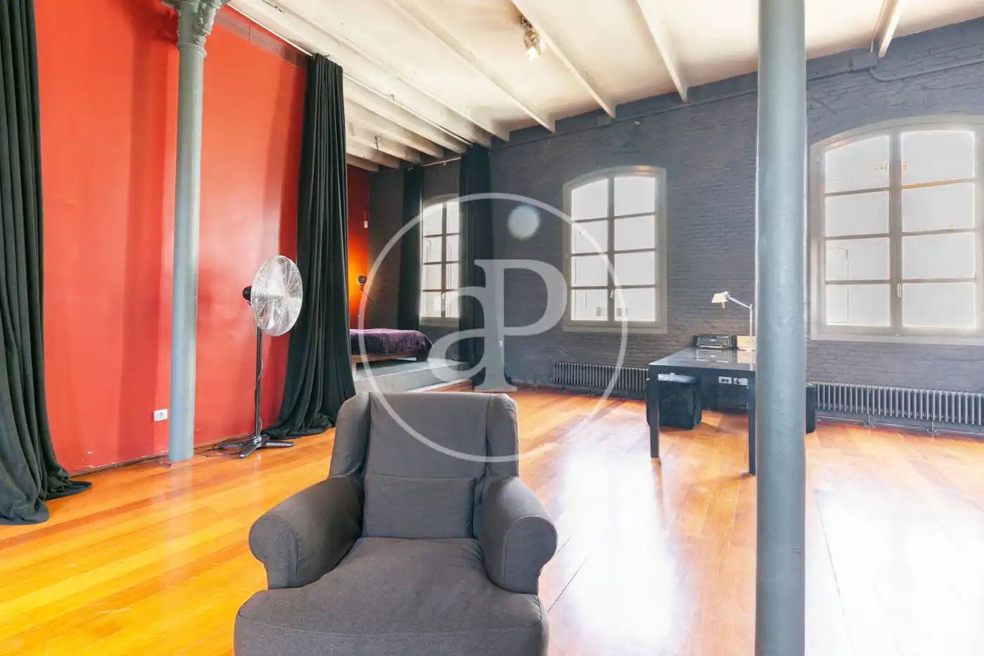 Sala de estar de Piso de alquiler en Barcelona con Aire acondicionado, Calefacción y Amueblado