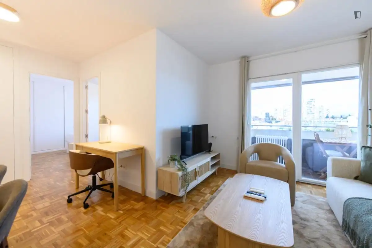 Wohnzimmer von Wohnungen zur Miete in Madrid mit Klimaanlage, Heizung und Möbliert