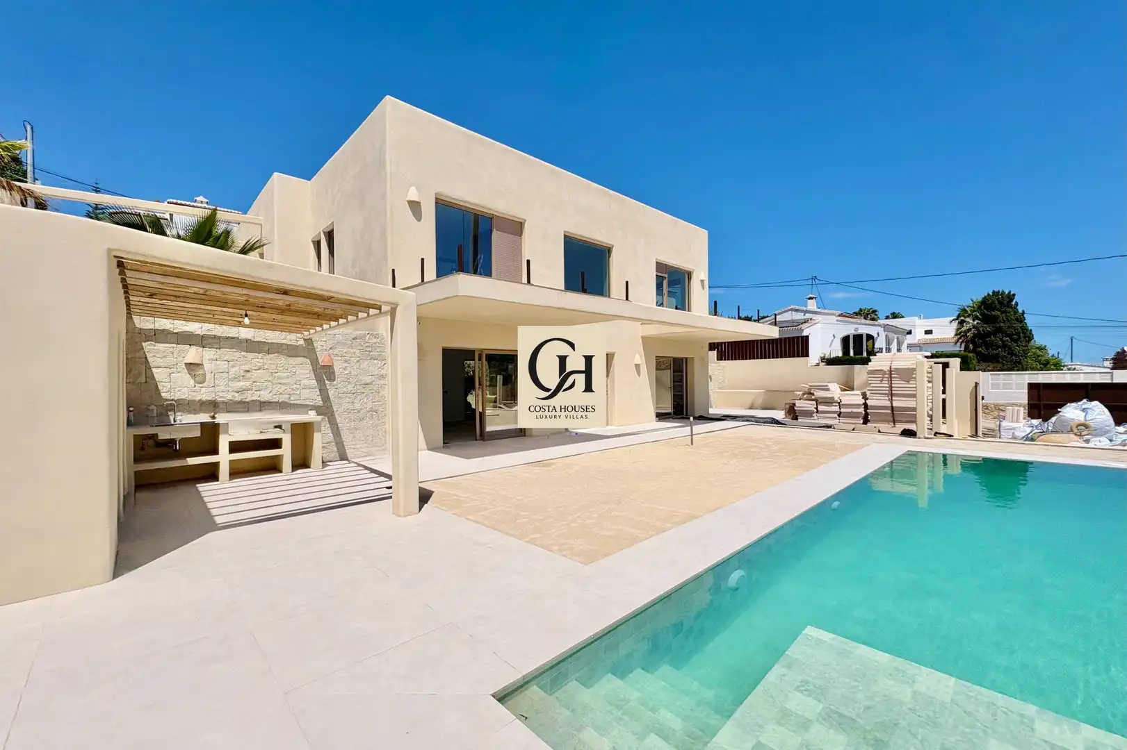 Exterior view of Houses for sale in Jávea / Xàbia  with Air Conditioner, Heating and Private garden