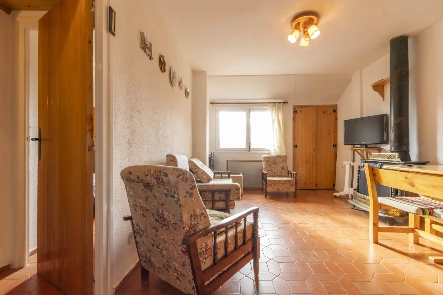Living room of Flat for sale in Alcalá de la Selva  with Heating, Terrace and Storage room