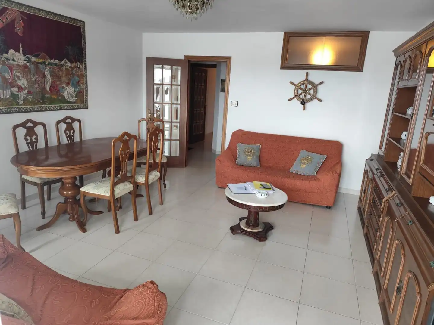 Living room of Flat for rent in Malpica de Bergantiños  with Heating, Terrace and Furnished