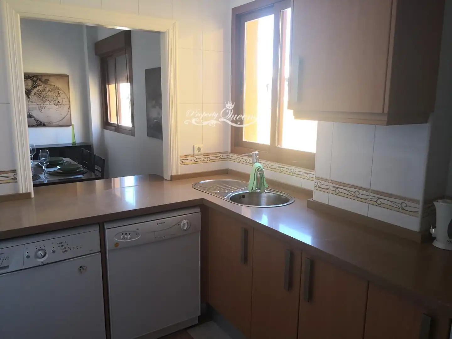 Cocina de Piso de alquiler en Población de Arroyo con Aire acondicionado, Terraza y Piscina