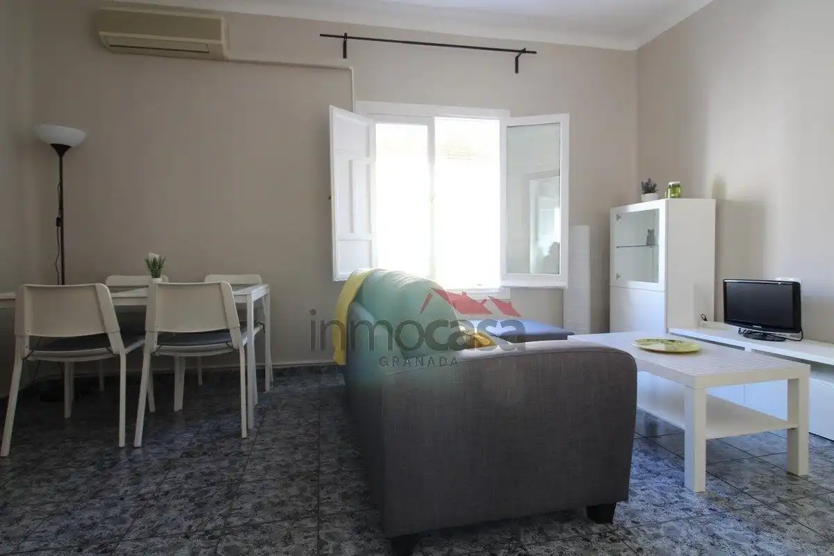Living room of Flat for rent in Granada  with Air Conditioner, Heating and Furnished