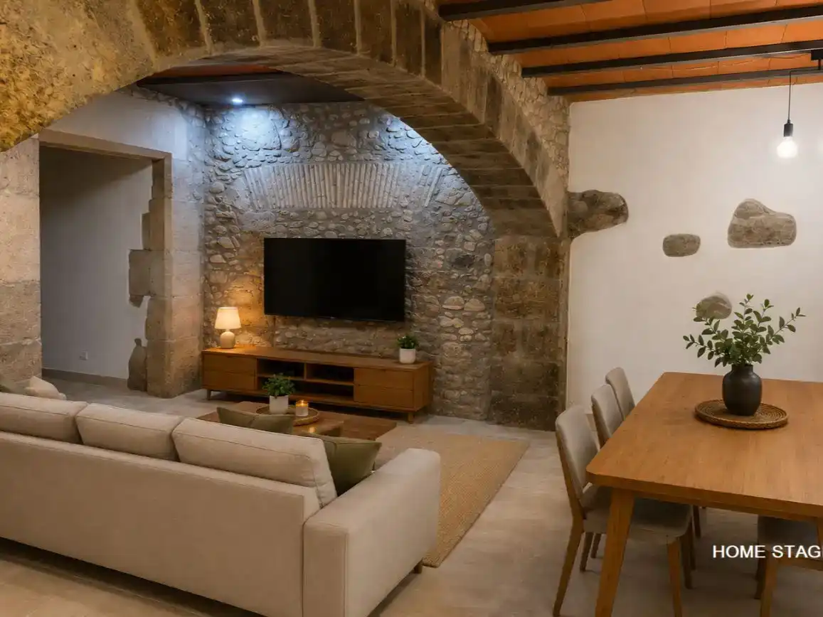 Living room of Flat for rent in Torroella de Fluvià  with Furnished