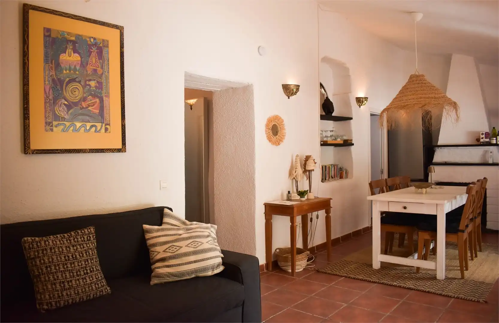 Sala d'estar de Casa o xalet en venda en Arenas amb Aire condicionat, Jardí privat i Terrassa