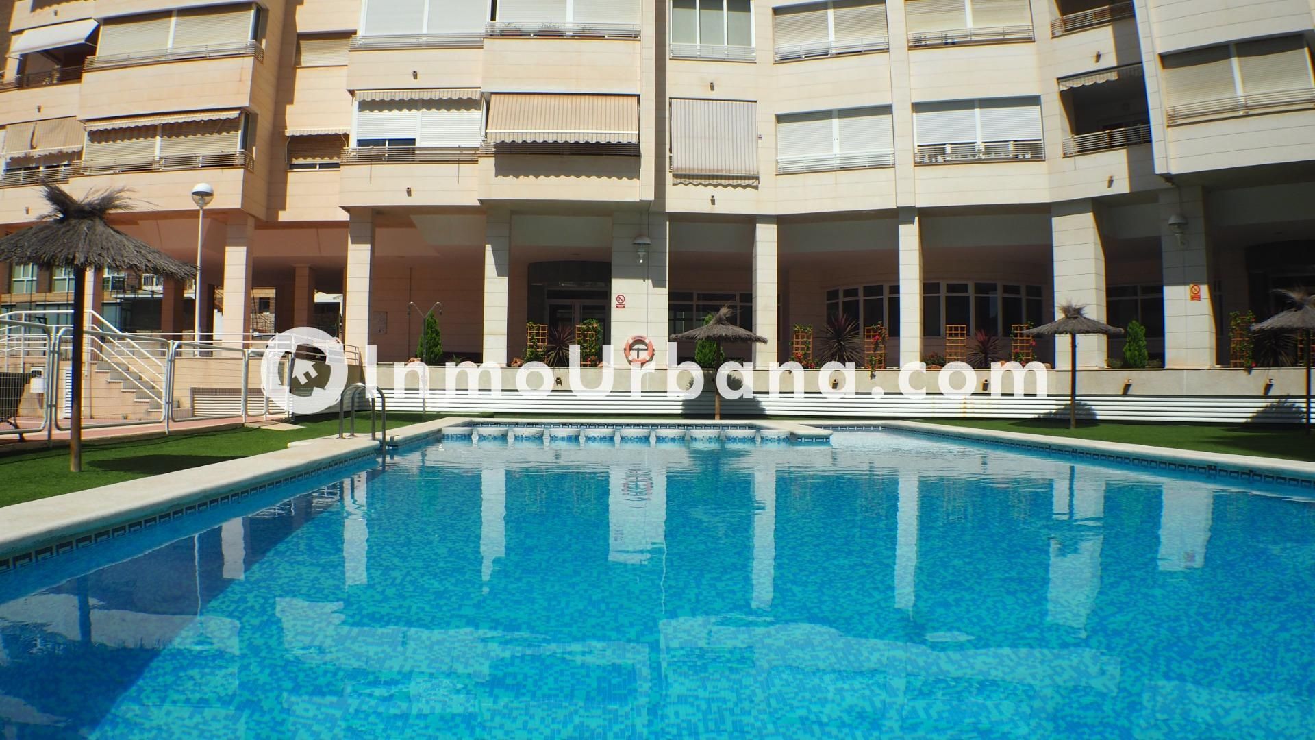 Swimming pool of Flat for sale in Alicante / Alacant  with Air Conditioner, Heating and Private garden