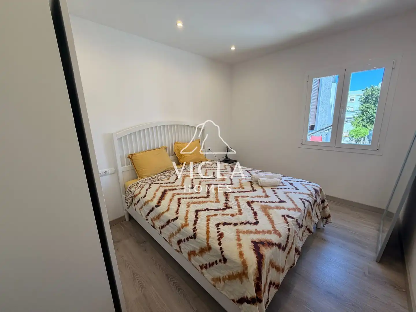 Bedroom of Flat for rent in Santa Eulària des Riu  with Air Conditioner, Heating and Parquet flooring