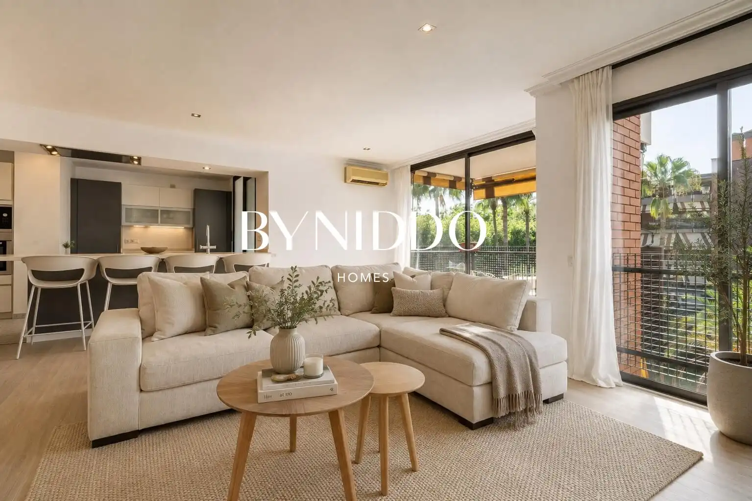 Sala de estar de Ático en venta en Sant Cugat del Vallès con Aire acondicionado, Calefacción y Parquet