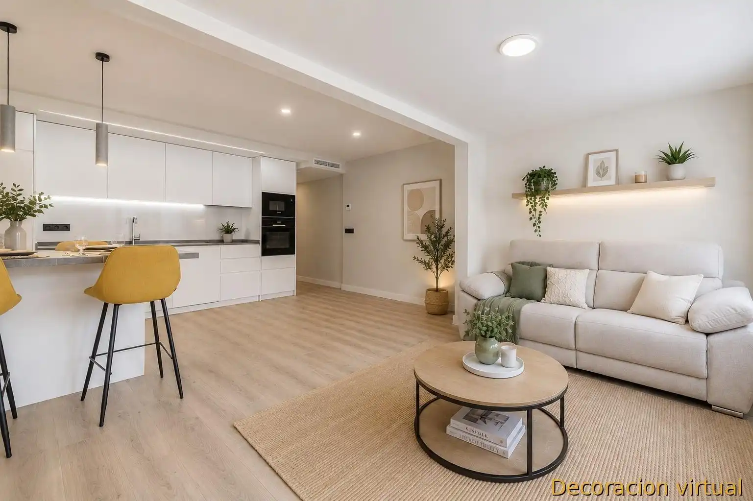 Wohnzimmer von Dachboden zum Verkauf in Santa Pola mit Klimaanlage