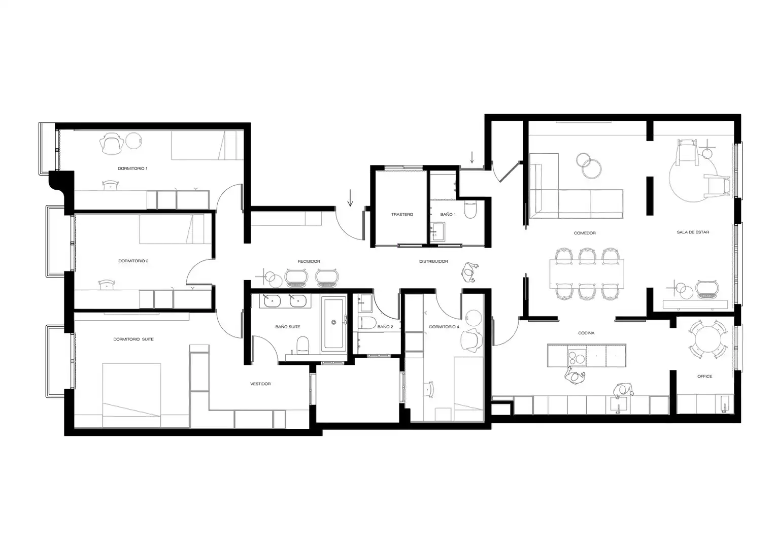 Wohnung zur Miete in Barcelona mit Klimaanlage, Heizung und Parkett
