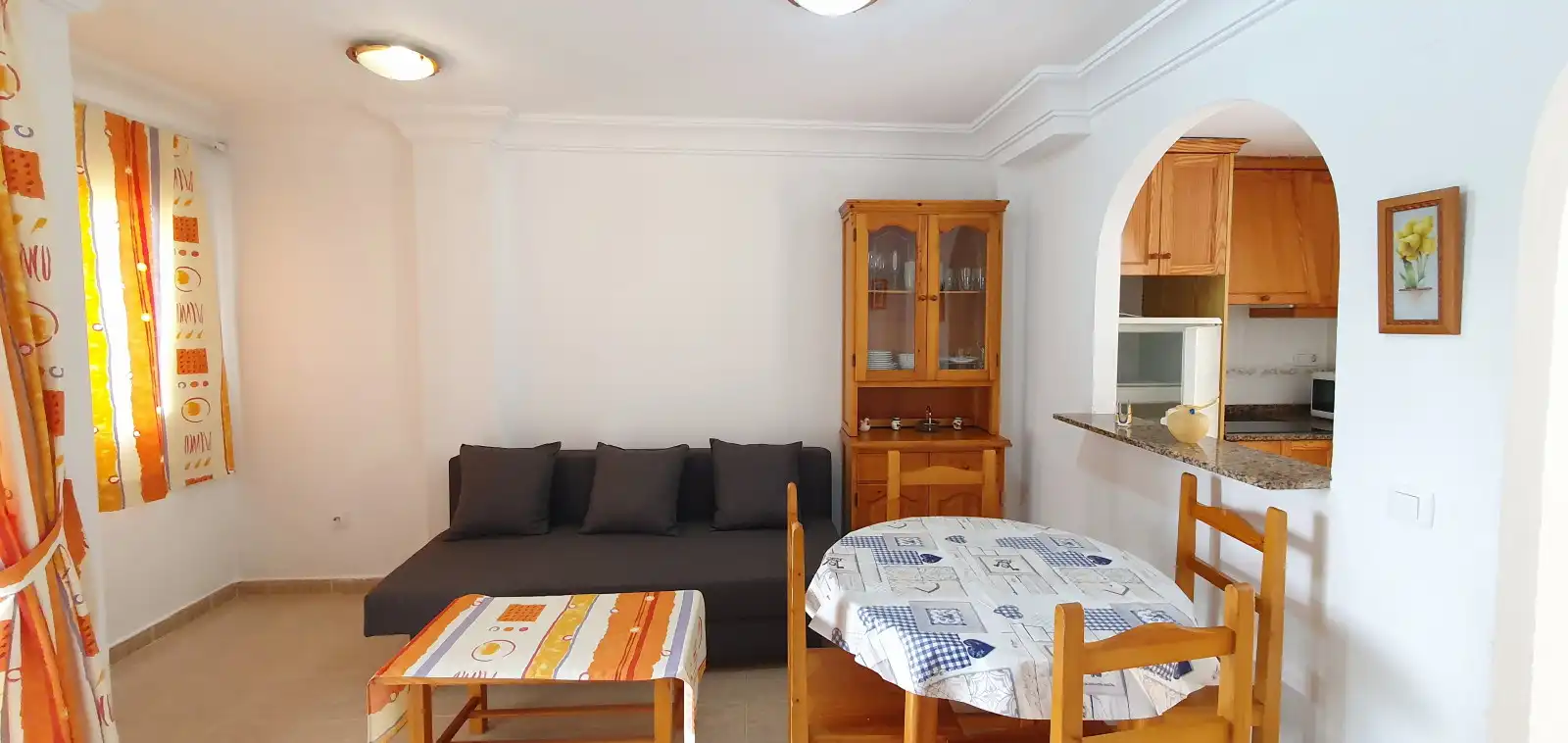 Sala d'estar de Apartament de lloguer en Dénia amb Aire condicionat, Calefacció i Terrassa