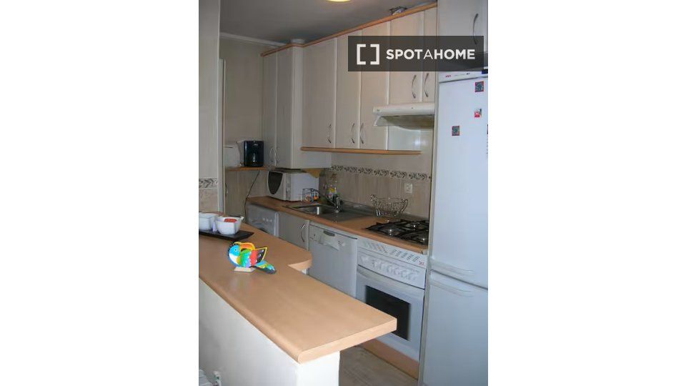 Kitchen of Flat to rent in  Madrid Capital  with Air Conditioner, Heating and Furnished