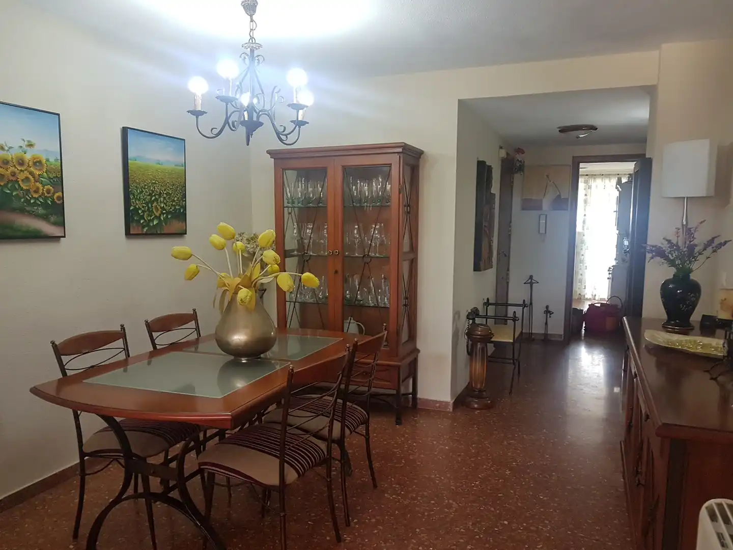Menjador de Apartament de lloguer en El Puig de Santa Maria amb Terrassa, Moblat i Forn