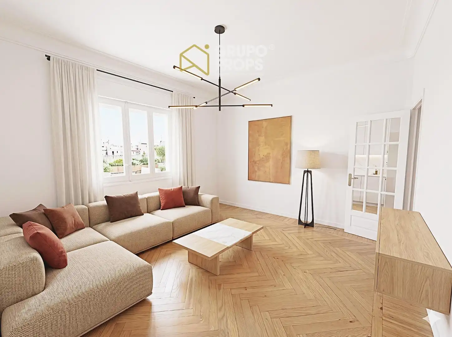 Wohnzimmer von Wohnungen zum Verkauf in  Madrid Capital mit Parkett