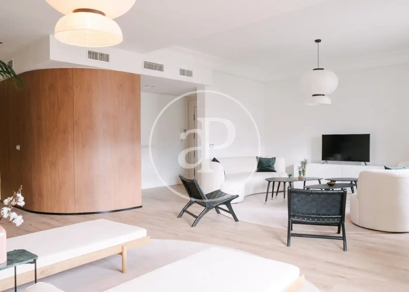 Wohnzimmer von Wohnung zur Miete in Madrid mit Klimaanlage, Heizung und Möbliert