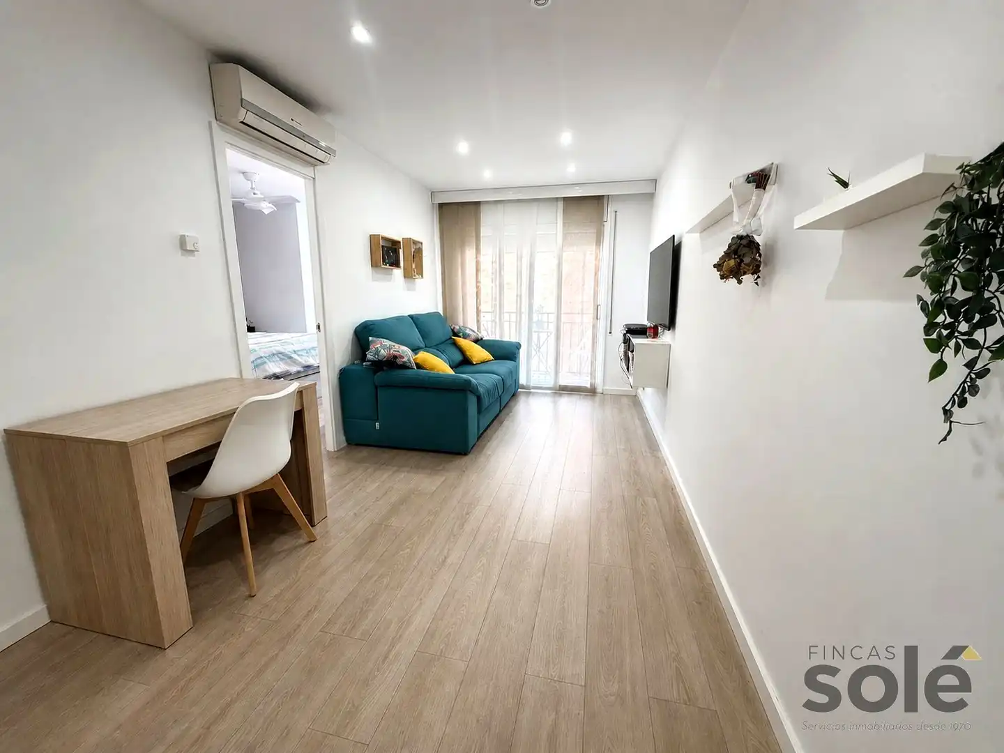 Sala d'estar de Pis en venda en Santa Coloma de Gramenet amb Aire condicionat i Calefacció