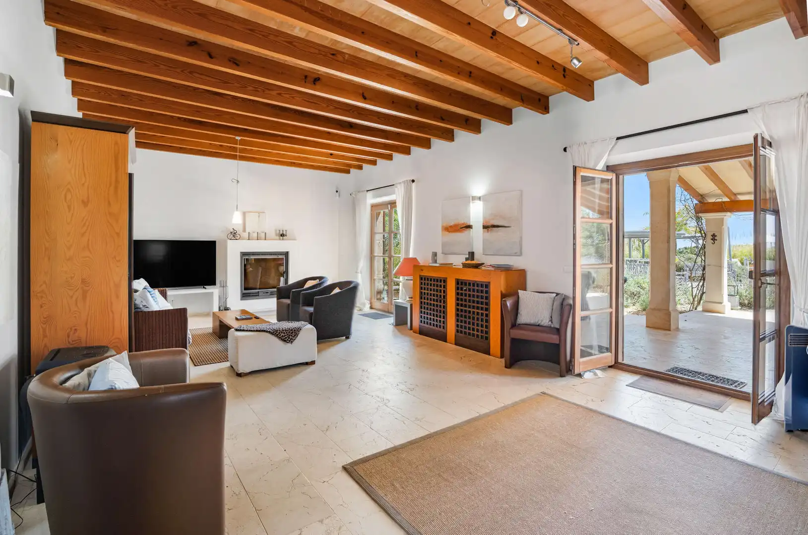 Sala d'estar de Finca rústica en venda en Felanitx amb Aire condicionat, Calefacció i Terrassa
