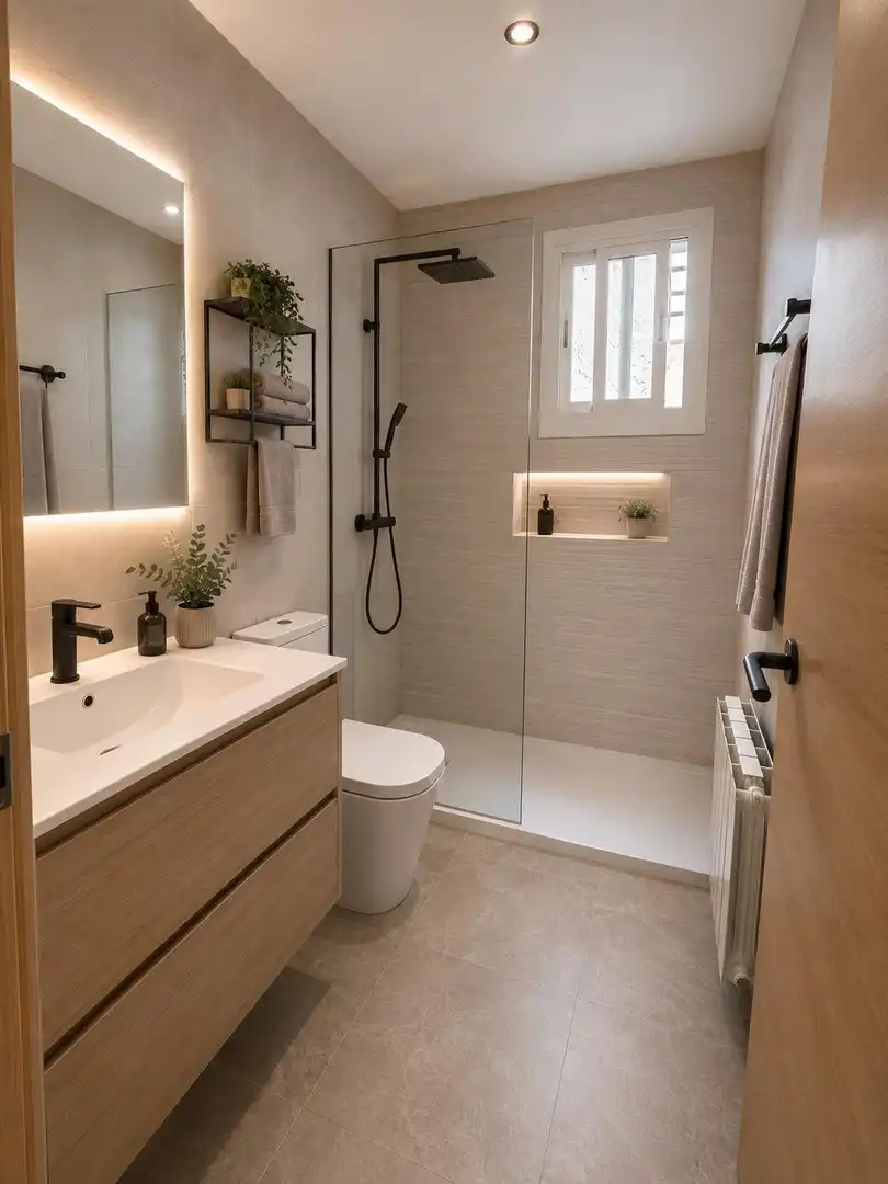Badezimmer von Wohnung zum Verkauf in Sabadell mit Heizung, Abstellraum und Balkon