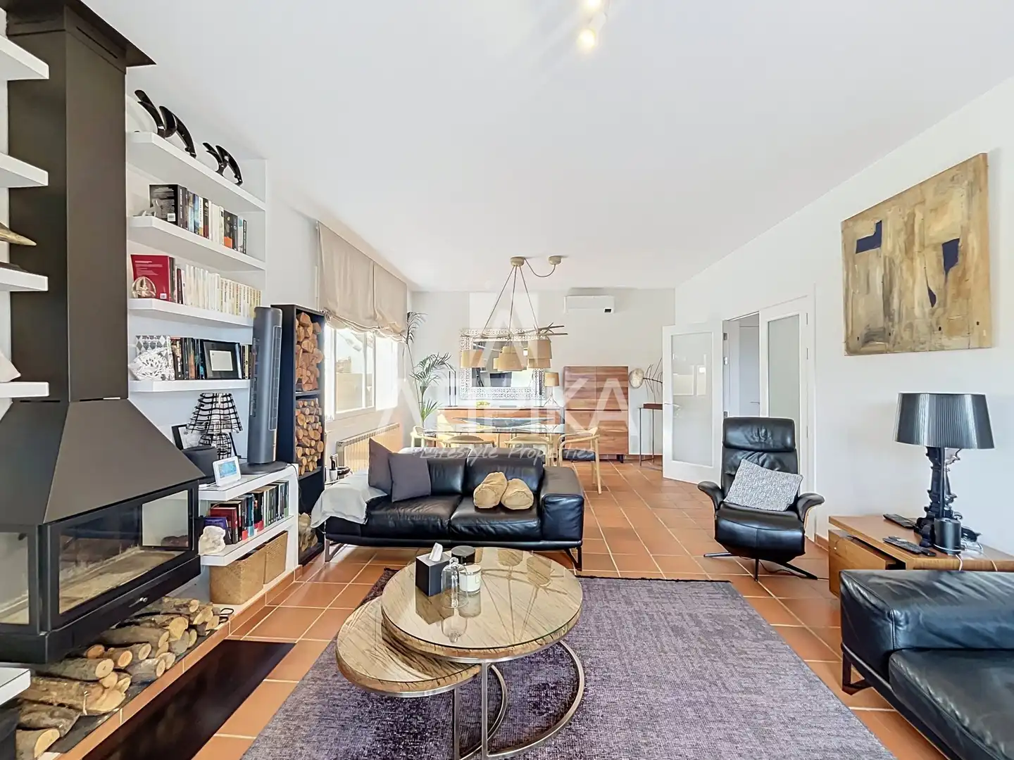Sala de estar de Casa o chalet en venta en Sant Andreu de Llavaneres con Terraza, Piscina y Horno