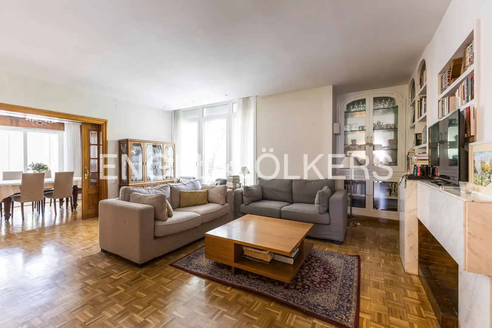 Sala de estar de Piso en venta en Madrid con Calefacción, Jardín privado y Parquet