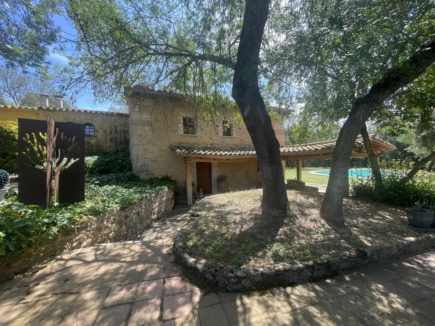 Vista exterior de Finca rústica en venta en Cornellà del Terri con Trastero y Piscina