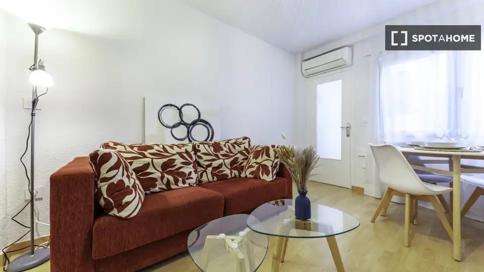 Sala d'estar de Pis per a compartir en Alicante / Alacant amb Aire condicionat, Terrassa i Moblat