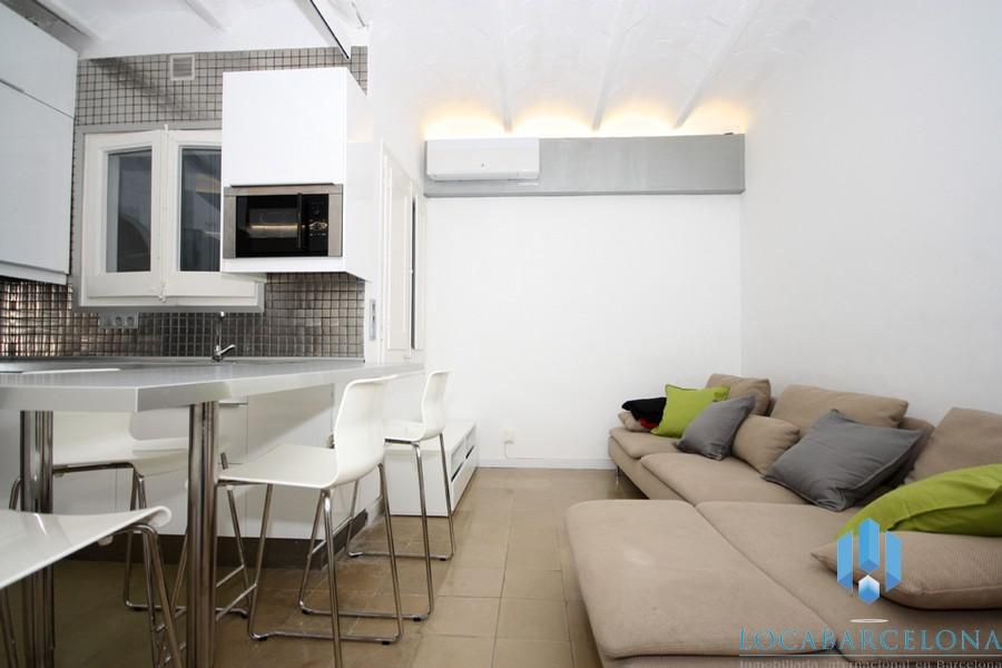 Living room of Flat to rent in  Barcelona Capital  with Air Conditioner, Heating and Furnished