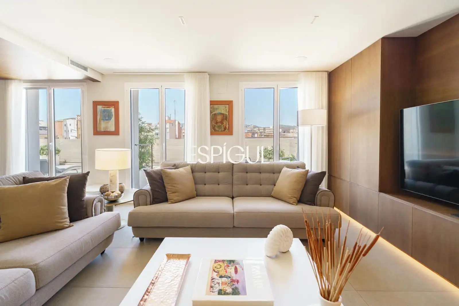 Living room of Attic for sale in Barcelona  with Air Conditioner, Heating and Parquet flooring