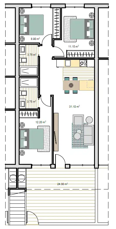 Apartament amb piscina en venda a Roldán, imagen 19