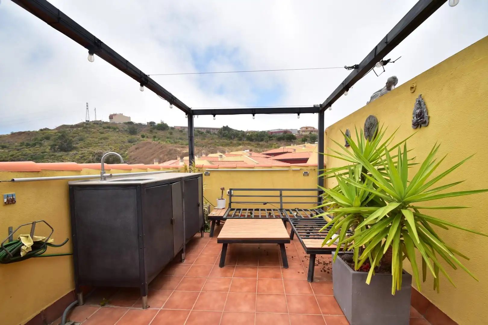 Terraza de Casa adosada de alquiler en San Cristóbal de la Laguna con Aire acondicionado, Calefacción y Jardín privado