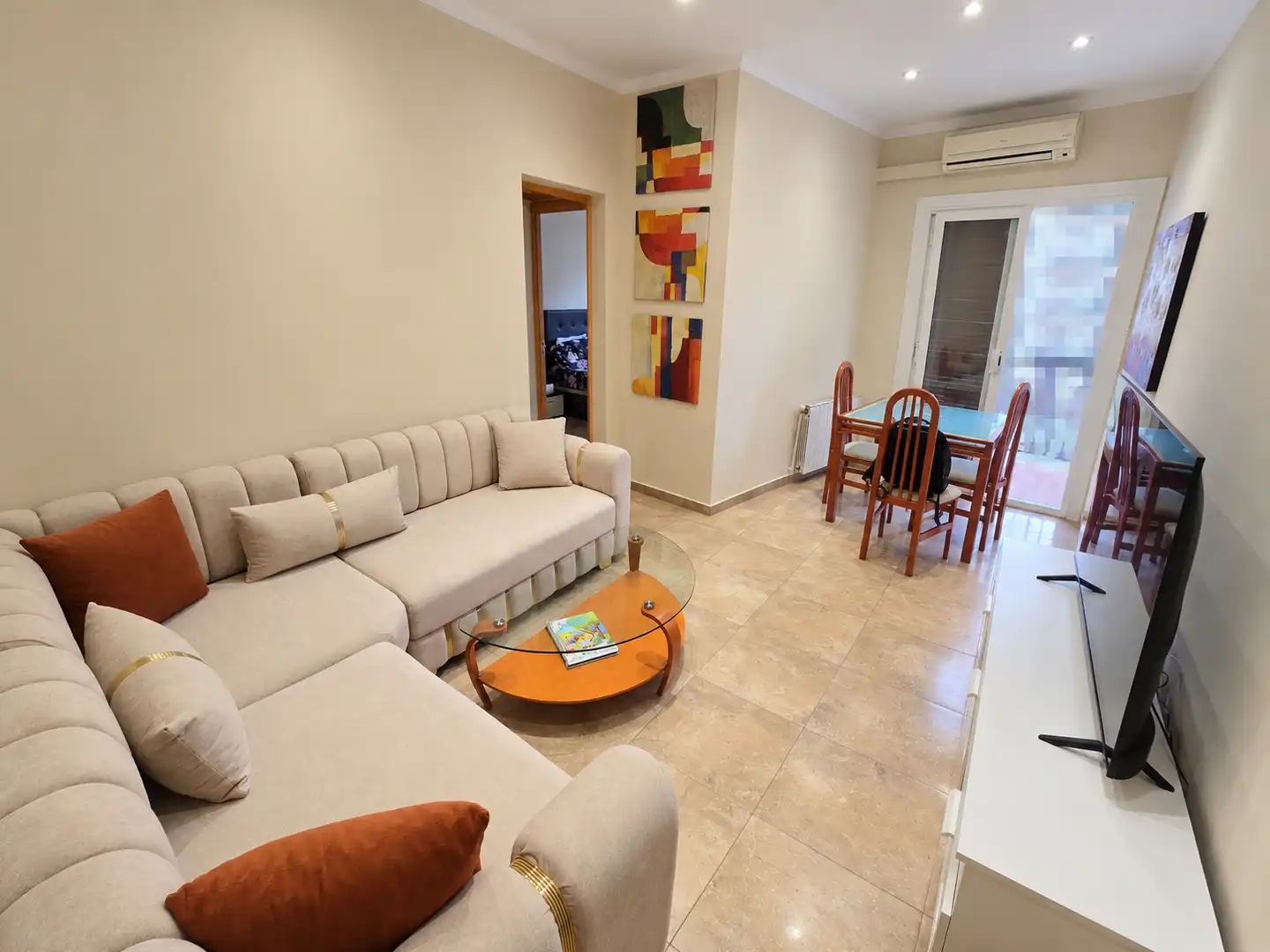 Sala de estar de Piso en venta en Barcelona con Aire acondicionado y Balcón