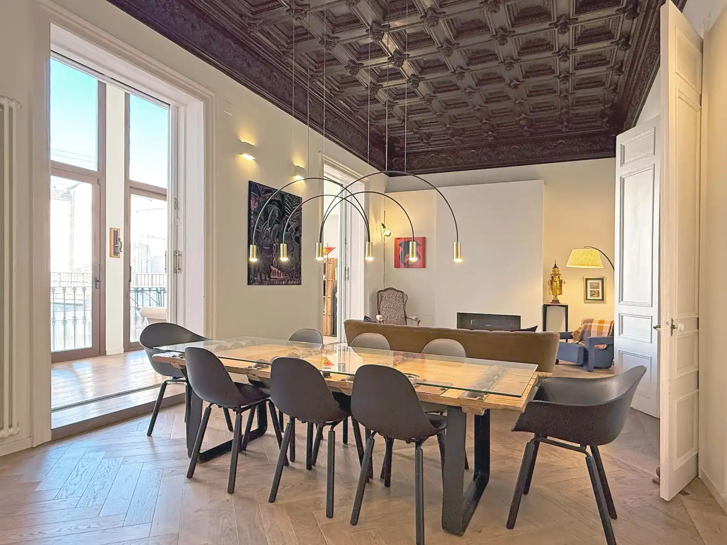 Comedor de Piso de alquiler en Barcelona con Aire acondicionado, Calefacción y Terraza