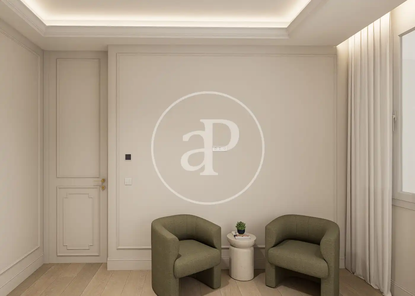 Living room of Flat for sale in Madrid  with Air Conditioner, Heating and Furnished