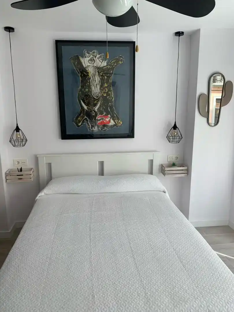 Bedroom of Study for rent in  Granada Capital  with Air Conditioner and Balcony